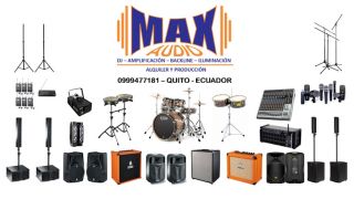 alquileres de equipos de sonido en quito MAX AUDIO / Alquiler de DJ, AMPLIFICACIÓN, ILUMINACIÓN / PRODUCCIÓN DE EVENTOS